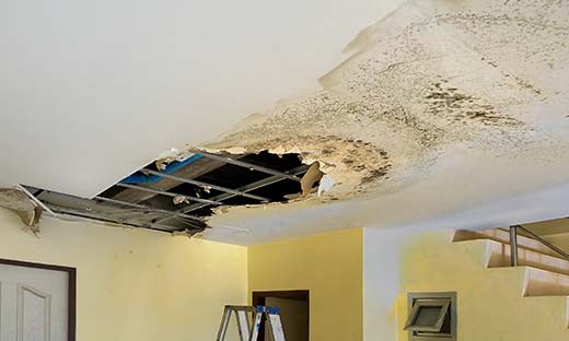 Roof Leak caused water damage